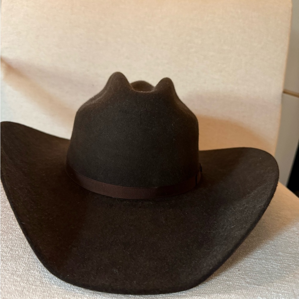 Brand New Tecovas Brown Cowboy Hat with Wide Brim and Textured Felt